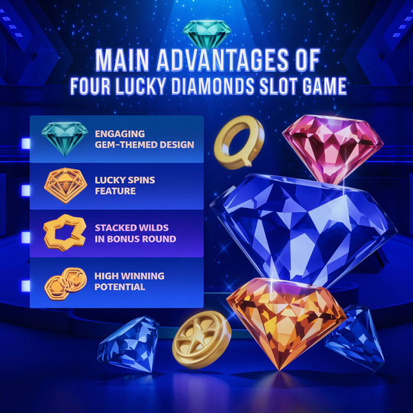 Four Lucky Diamonds slot machine gameplay